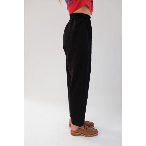 Beklina Basic Pant in Textured Black - Picture 2 of 5